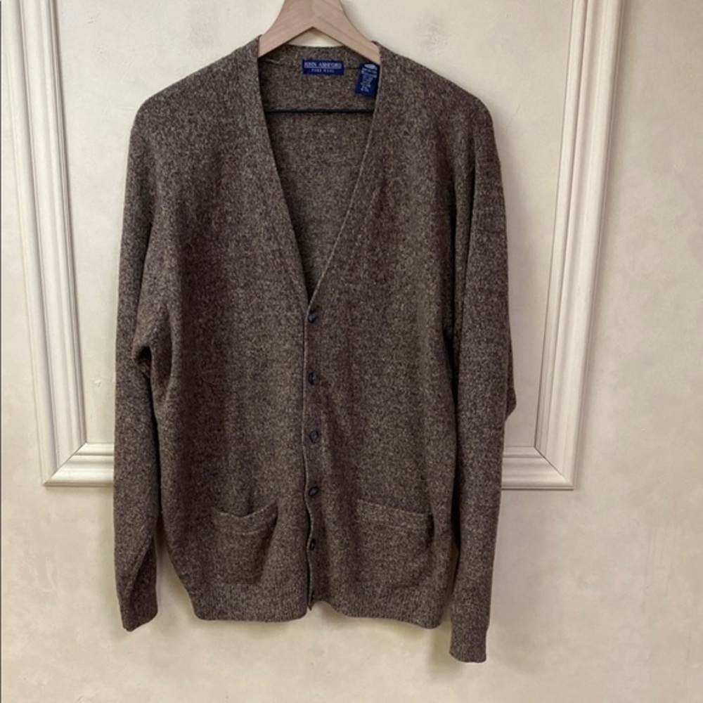 Vintage John Ashford Pure Wool Cardigan Sweater XXL